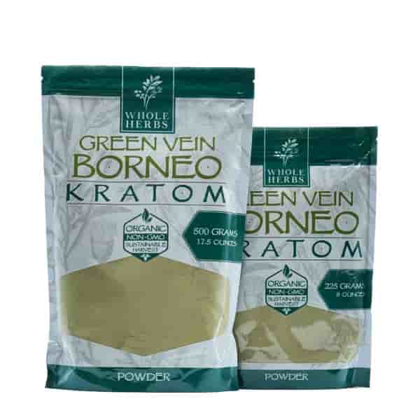 Whole Herbs Kratom Green Vein BORNEO Powder
