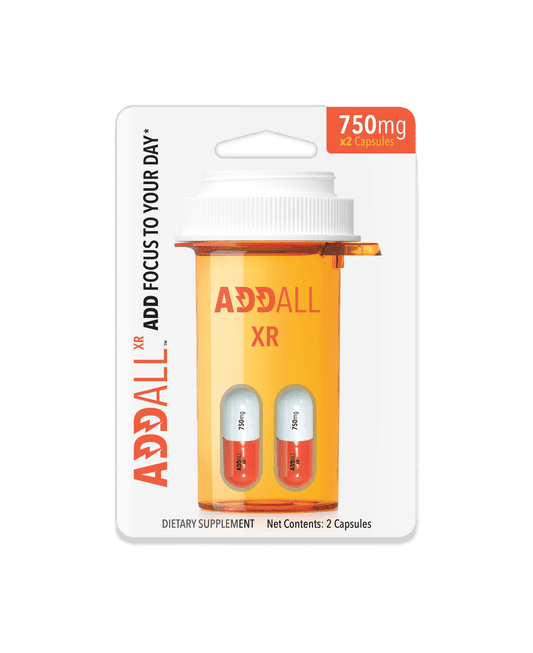 Addall XR Brain Boost Supplement 750 mg/Capsule (Pack of 2x)