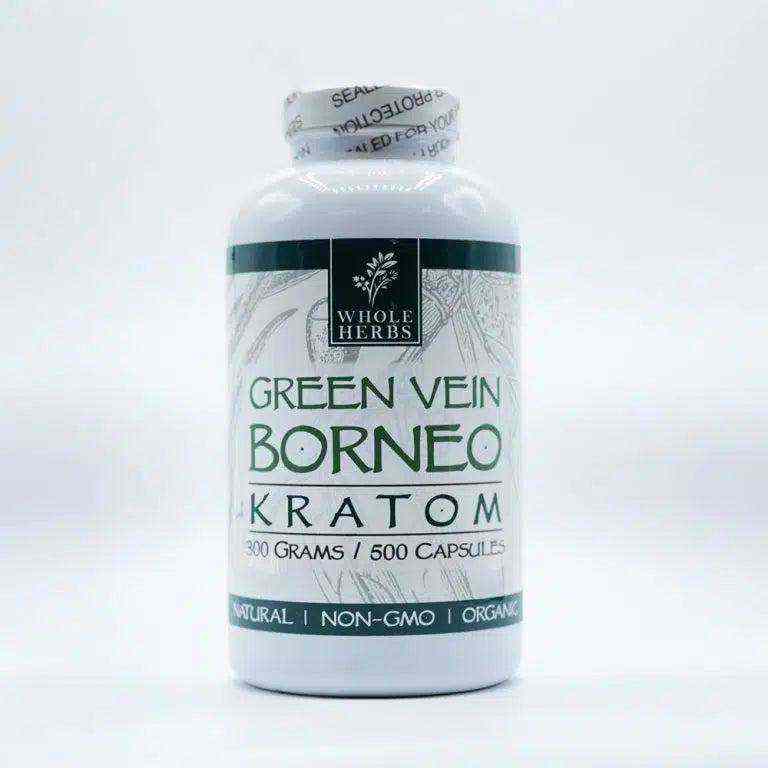 Whole Herbs Kratom Green Vein BORNEO Capsules