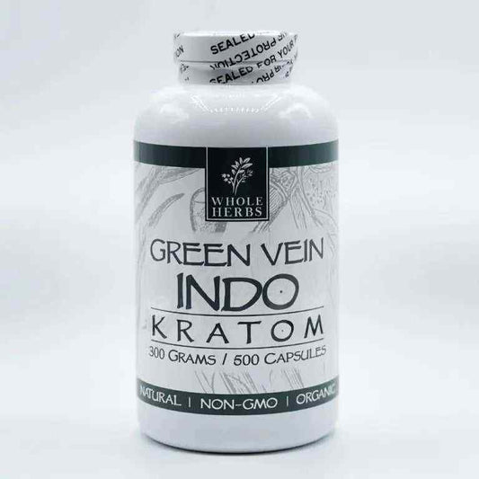 Whole Herbs Kratom Green Vein Indo Capsules