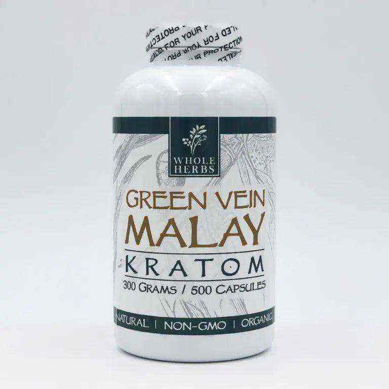 Whole Herbs Kratom Green Vein Malay Capsules
