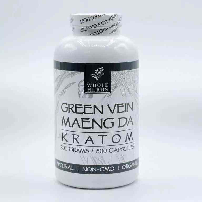 Whole Herbs Kratom Green Vein Maeng Da Capsules