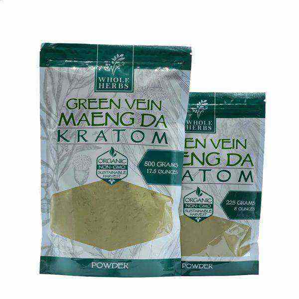 Whole Herbs Kratom Green Vein MAENG DA Powder