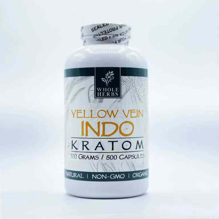 Whole Herbs Kratom Yellow Vein INDO Capsules